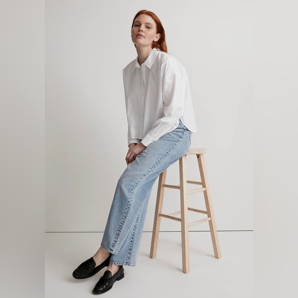 Madewell White Button-Up Shirt